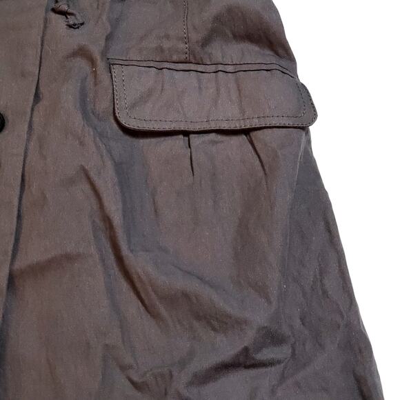 Ann Taylor Loft Long Lined Ruffle Collar Women's Button Sz S Petite Jacket - Picture 11 of 13